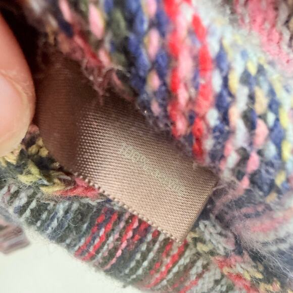 The Limited Striped Sweater Multicolor Space Dye Cowl Neck Womens M Cozy WInter - Picture 6 of 8